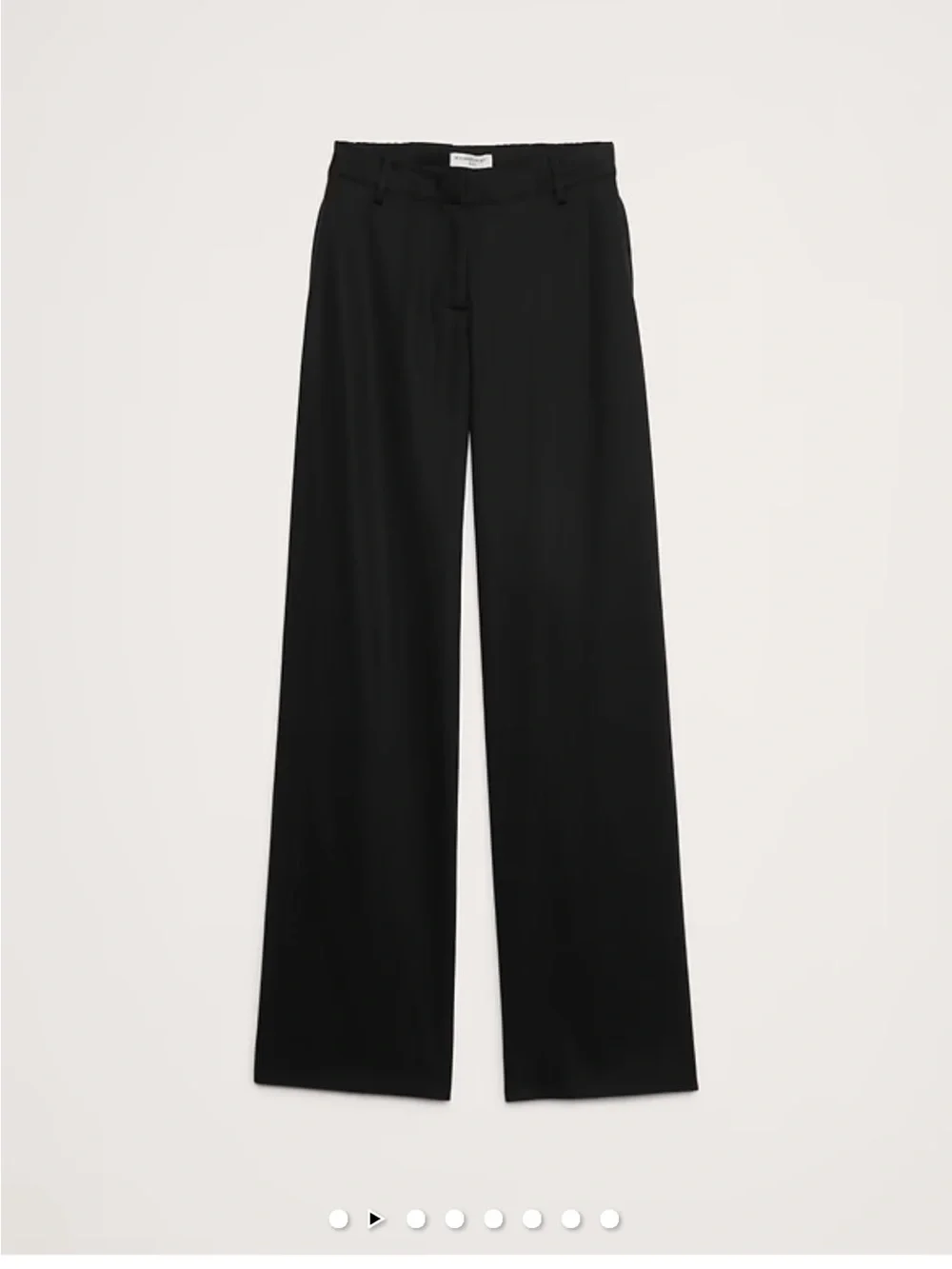 NWT Banana Republic M Black The Everyday Wide Leg Pant in Linen